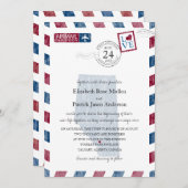 Calgary Alberta Canada Airmail Huwelijksuitnodigin Kaart (Voorkant / Achterkant)