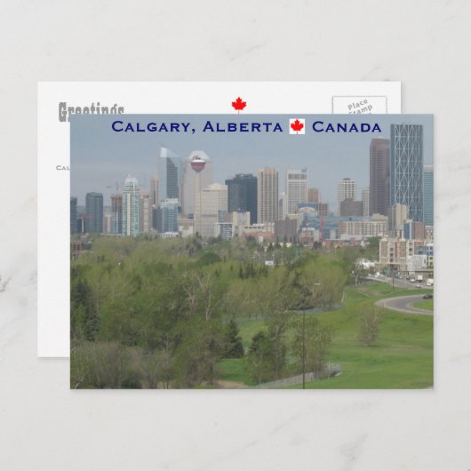 Calgary Alberta Canada Briefkaart (Voorkant / Achterkant)