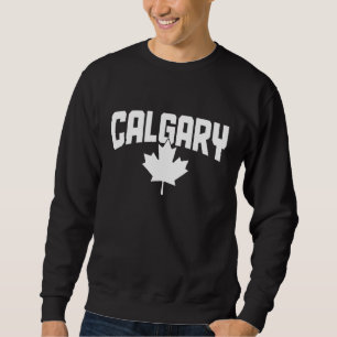 Calgary Alberta Canada Esdoornblad Rood Canadees V Trui
