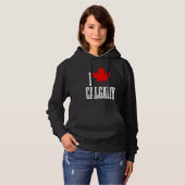 Calgary Alberta Canada Maple Leaf Canadian Flag Pr Hoodie (Voorkant volledig)