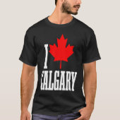 Calgary Alberta Canada Maple Leaf Canadian Flag Pr T-shirt (Voorkant)