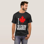 Calgary Alberta Canada Maple Leaf Canadian Flag Pr T-shirt (Voorkant volledig)