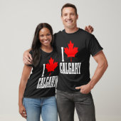 Calgary Alberta Canada Maple Leaf Canadian Flag Pr T-shirt (Unisex)