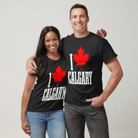 Calgary Alberta Canada Maple Leaf Canadian Flag Pr T-shirt (Unisex)