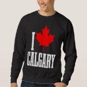 Calgary Alberta Canada Maple Leaf Canadian Flag Pr Trui (Voorkant)