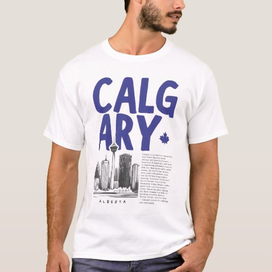 Calgary Alberta Canada Silhouette T-shirt (Voorkant)