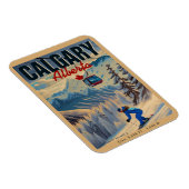 Calgary Alberta Canada Skisouvenirs jaren 50 Magneet (Rechterzijde)