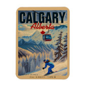 Calgary Alberta Canada Skisouvenirs jaren 50 Magneet (Verticaal)