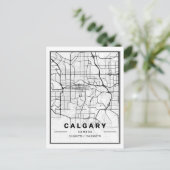 Calgary Alberta Canada Travel City Map Briefkaart (Staand voorkant)