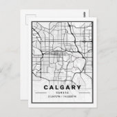 Calgary Alberta Canada Travel City Map Briefkaart (Voorkant / Achterkant)
