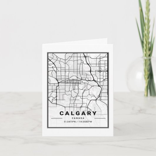 Calgary Alberta Canada Travel City Map Kaart (Voorkant)