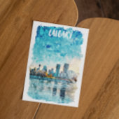 Calgary Alberta Canada Waterverf City Uitzicht Briefkaart