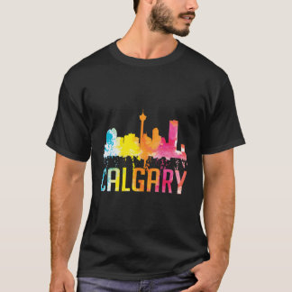 Calgary Alberta Canada Waterverf Skyline Sou T-shirt