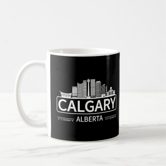 Calgary Alberta Cityscape gaat naar Calgary Koffiemok (Links)