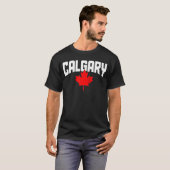 Calgary Alberta Maple Leaf Canada Canadese vlag Pr T-shirt (Voorkant volledig)