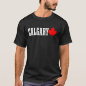 Calgary Alberta Maple Leaf Canada Canadian Flag Pr T-shirt (Voorkant)