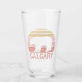 Calgary Alberta Retro Beer Glas (Voorkant)