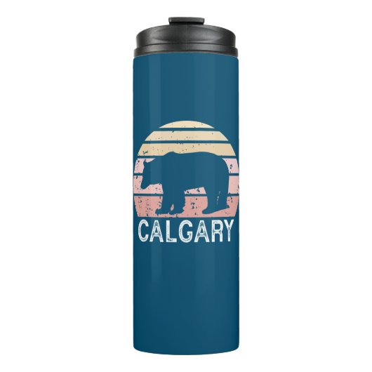 Calgary Alberta Retro Beer Thermosbeker (Voorkant)