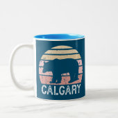 Calgary Alberta Retro Beer Tweekleurige Koffiemok (Links)