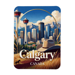 Calgary Alberta Rocky Mountain Reizen  Magneet
