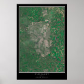 Calgary Alberta Satellite Poster Map (Voorkant)