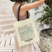 Calgary, Alberta Stad Kaart Boodschappentas Tote Bag
