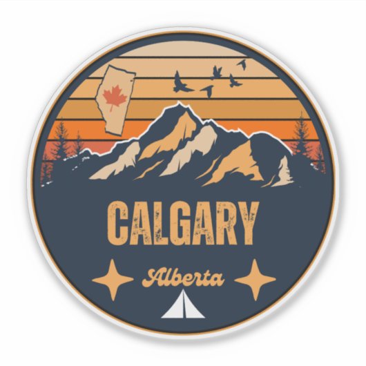 Calgary, Alberta Sticker (Voorkant)