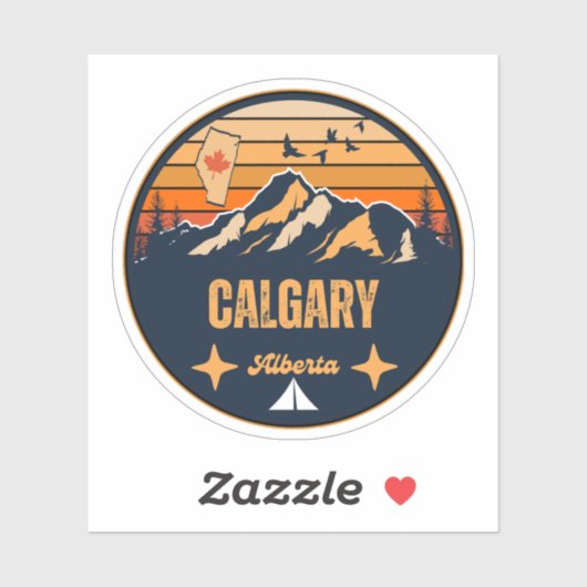 Calgary, Alberta Sticker (Vel)