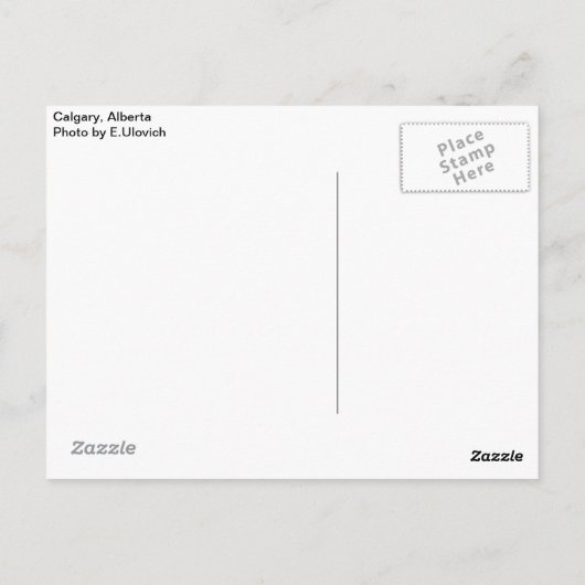 Calgary Briefkaart (Achterkant)