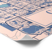 Calgary Canada Breezy City Map Travel Poster (Hoek)