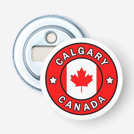 Calgary Canada Button Flesopener (Voorkant)