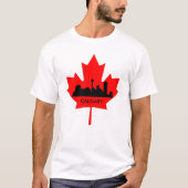 Calgary canada Canadian Flag grappig T-Shirt . (Voorkant)