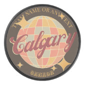 Calgary Canada City tafeltennis Hockey Puck (Voorkant)