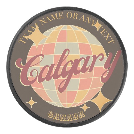 Calgary Canada City tafeltennis Hockey Puck (Voorkant)