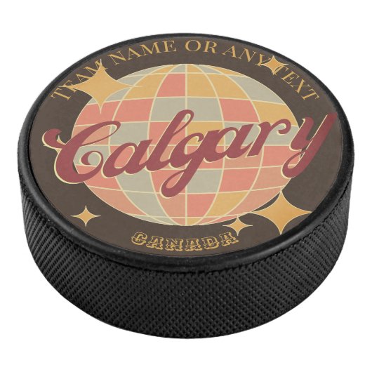 Calgary Canada City tafeltennis Hockey Puck (3/4)