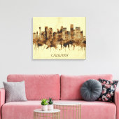 Calgary Canada Cityscape Canvas Afdruk (Insitu (Woonkamer))