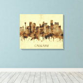 Calgary Canada Cityscape Canvas Afdruk (Insitu (Houten vloer))