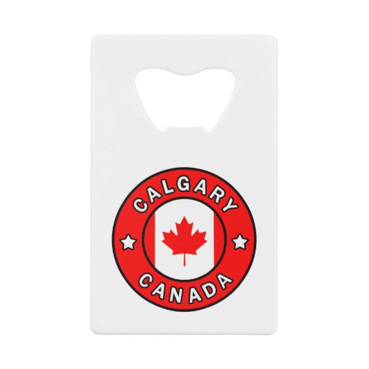 Calgary Canada Creditkaart Flessenopener (Voorkant)