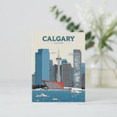 Calgary Canada Downtown Skyline Briefkaart (Staand voorkant)