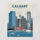 Calgary Canada Downtown Skyline Briefkaart (Voorkant)