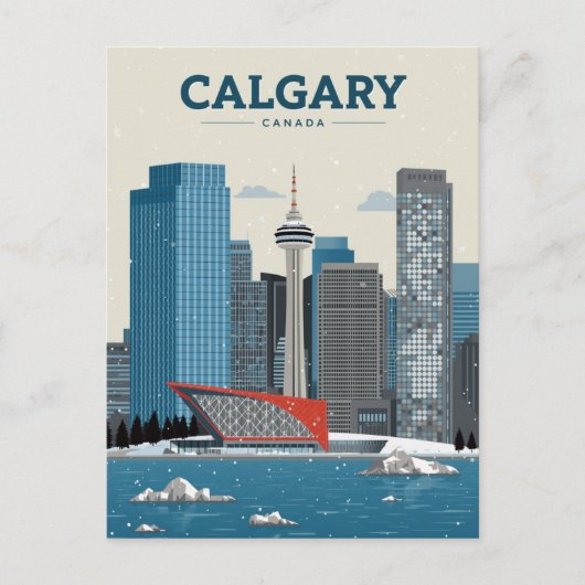 Calgary Canada Downtown Skyline Briefkaart (Voorkant)