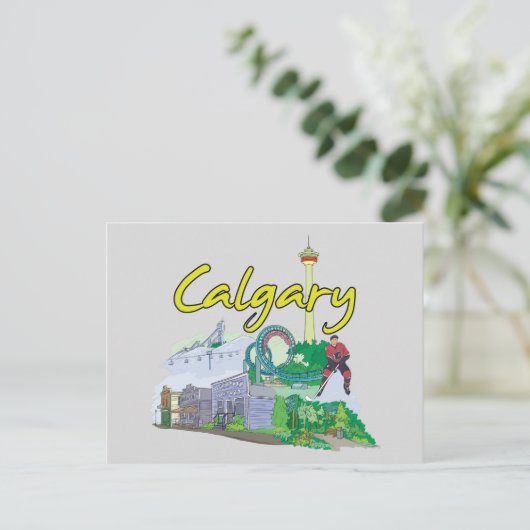 Calgary, Canada Famous City Briefkaart (Staand voorkant)