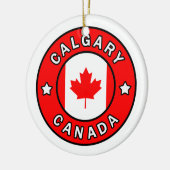 Calgary Canada Keramisch Ornament (Links)