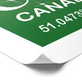 Calgary - Canada kerstkleurenkaart Poster (Hoek)