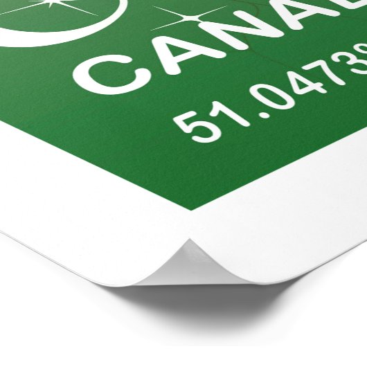 Calgary - Canada kerstkleurenkaart Poster (Hoek)