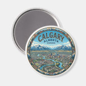 Calgary Canada Magneet (Voorkant / Achterkant)