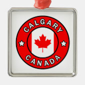 Calgary Canada Metalen Ornament (Voorkant)