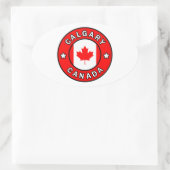 Calgary Canada Ovale Sticker (Tas)