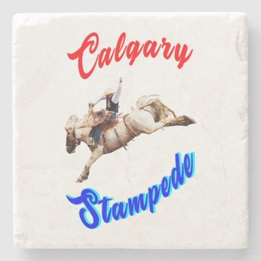 Calgary Canada Paarden Juli Ruiters Calgary Stampe Stenen Onderzetter (Voorkant)