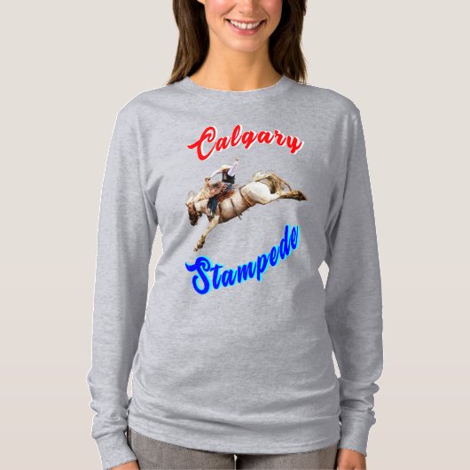 Calgary Canada Paarden Juli Ruiters Calgary Stampe T-shirt (Voorkant)